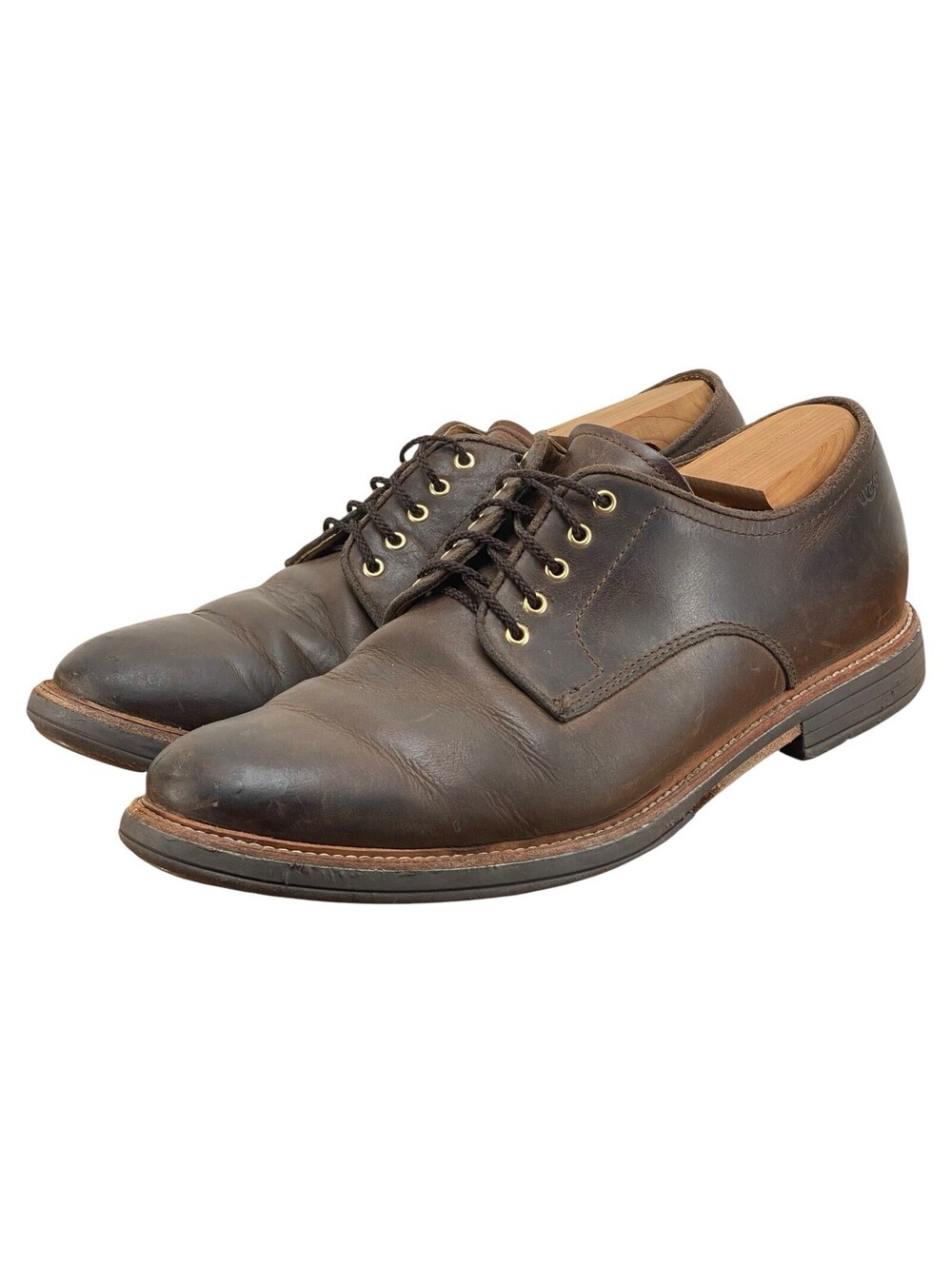 UGG Neumel Leather Loafers Men’s 12 Brown Lace Up Casual Shoes